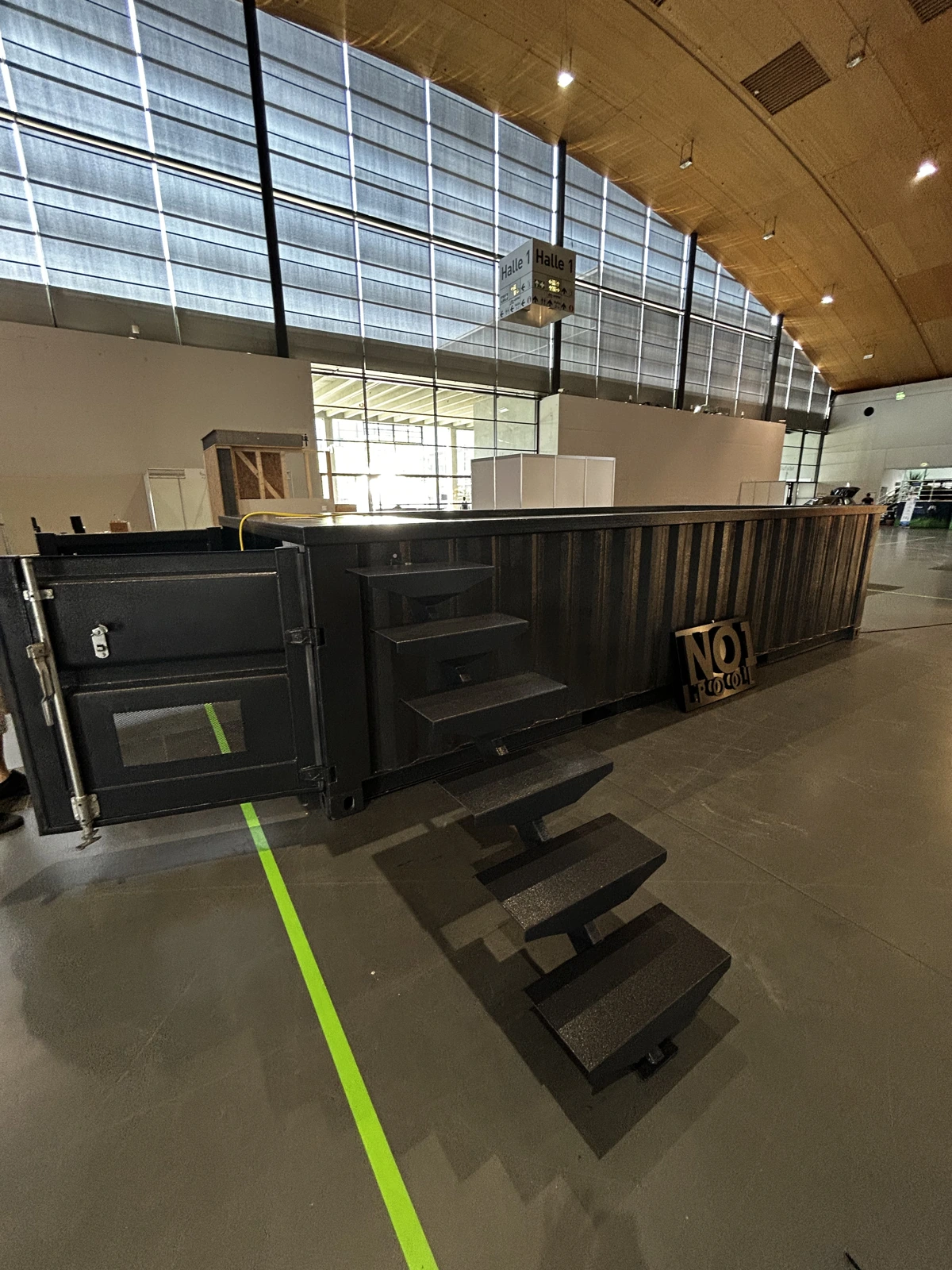 Exterior of the pool module at the fair