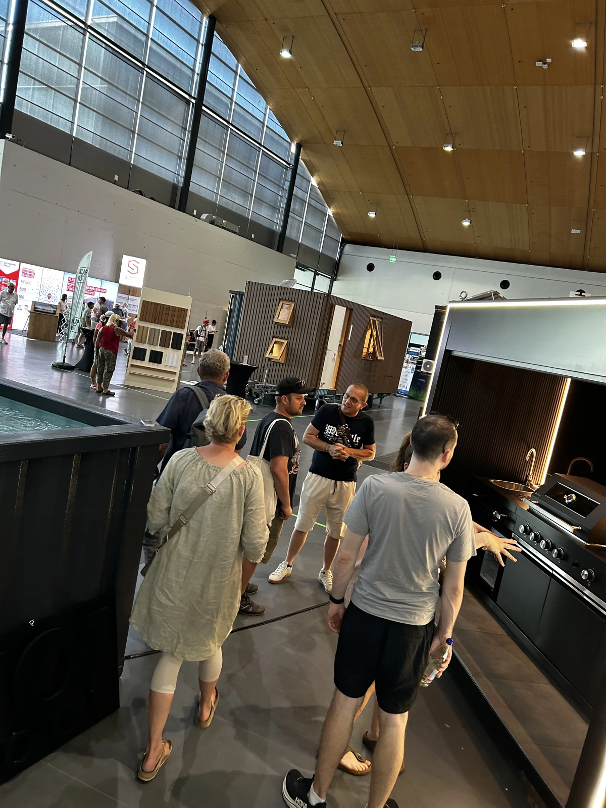 Visitors at the No1Pool stand