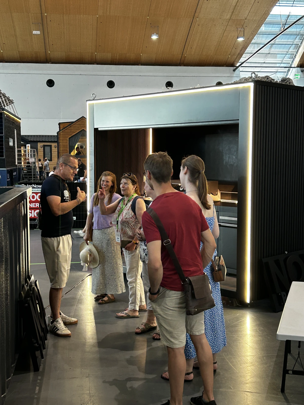 Visitors at the No1Pool stand