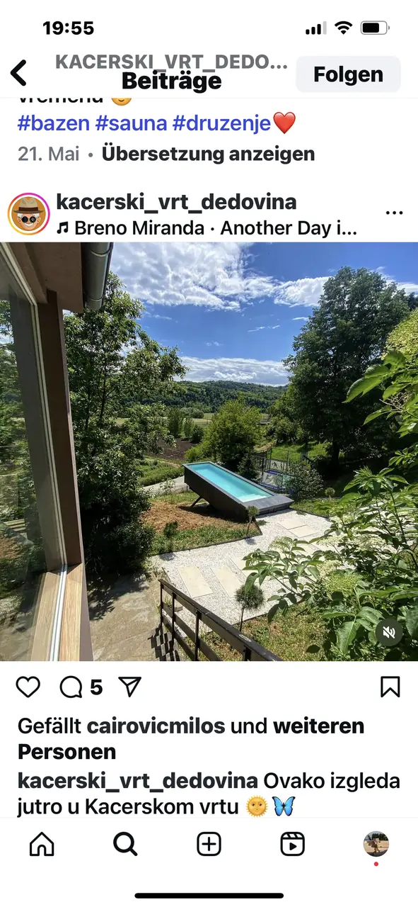 Gelieferter Social-Media-Einblick in ein Poolprojekt – No1Pool