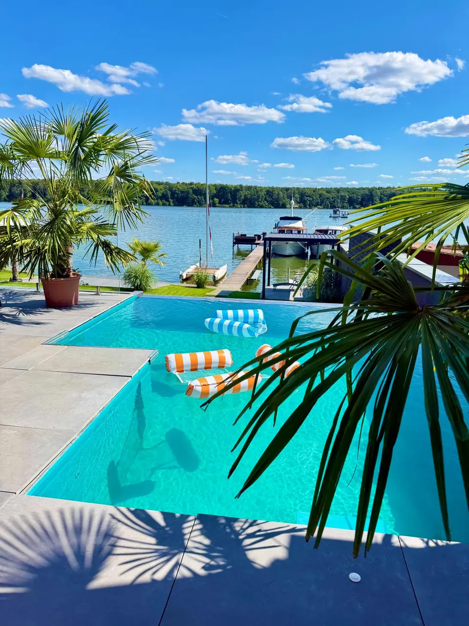 Pool mit Palmen und weitem Ausblick – No1Pool